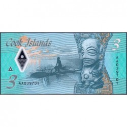 Cook (îles) - Pick 11 - 3 dollars - Série AA - 2021 - Polymère - Etat : NEUF