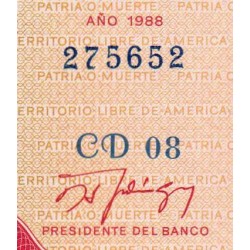 Cuba - Pick 107b_1 - 3 pesos - Série CD 08 - 1988 - Etat : NEUF