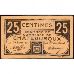 Chateauroux - Pirot 46-33 - 25 centimes - Série B - Sans date - Etat : SUP