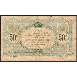 Chartres (Eure-et-Loir) - Pirot 45-5 - 50 centimes - 04/1917 - Etat : TB-