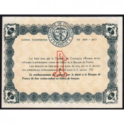 Evreux (Eure) - Pirot 57-11 - 1 franc - 11/01/1917 - Etat : NEUF