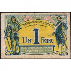 Grenoble - Pirot 63-20a - 1 franc - Série 21 - 08/11/1917 - Etat : B