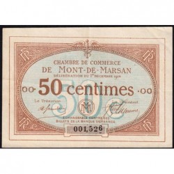 Mont-de-Marsan - Pirot 82-3 - 50 centimes - Série OO - 01/12/1914 - Etat : TTB+