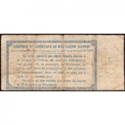 Montluçon-Gannat - Pirot 84-4 - 50 centimes - Série A - 1914 - Etat : B