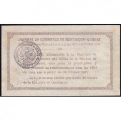 Montluçon-Gannat - Pirot 84-31 - 1 franc - Série B - 1917 - Etat : SPL