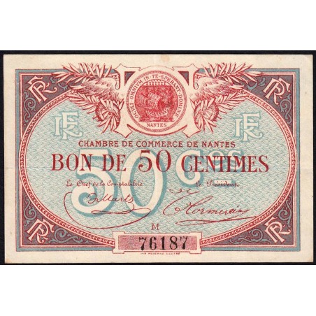 Nantes - Pirot 88-3 - 50 centimes - Série A - Sans date - Etat : TTB+