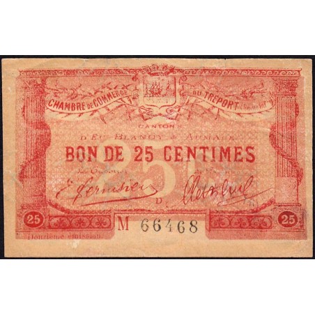 Le Tréport - Pirot 71-46 - 25 centimes - Lettre D - Série M - 12e émission - 1920 - Etat : TTB+