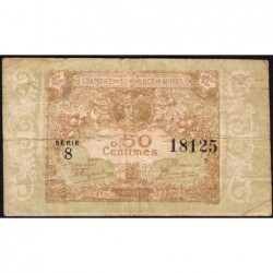 Nîmes - Pirot 92-12 - 50 centimes - Série 8 - 04/06/1915 - Emission 1917-1922 - Etat : TB-
