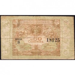 Nîmes - Pirot 92-12 - 50 centimes - Série 8 - 04/06/1915 - Emission 1917-1922 - Etat : TB-