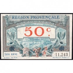 Région Provençale - Pirot 102-1 - 50 centimes - Série XXVI - Sans date - Etat : TTB