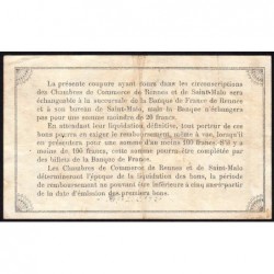 Rennes et Saint-Malo - Pirot 105-1 - 50 centimes - Sans série - 25/08/1915 - Etat : TTB-