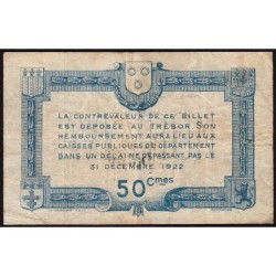 Rodez et Millau - Pirot 108-11 variété - 50 centimes - Série 1 - 19/07/1917 - Etat : TB