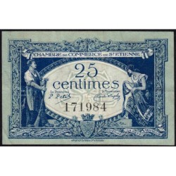 Saint-Etienne - Pirot 114-5 - 25 centimes - Sans Série - 12/01/1921 - Etat : TTB