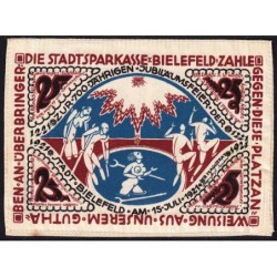 Allemagne - Notgeld - Bielefeld - 25 mark - 15/07/1921 - Billet en soie - Etat : SPL