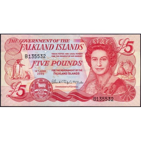 Falkland (îles) - Pick 17a - 5 pounds - Série B - 14/05/2005 - Etat : NEUF