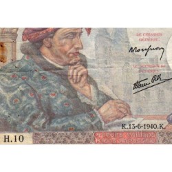 F 19-01 - 13/06/1940 - 50 francs - Jacques Coeur - Série H.10 - Etat : TB+