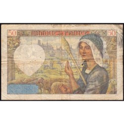 F 19-03 - 26/09/1940 - 50 francs - Jacques Coeur - Série Q.18 - Etat : TB-