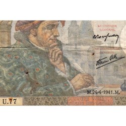 F 19-09 - 24/04/1941 - 50 francs - Jacques Coeur - Série U.77 - Etat : B