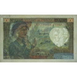 F 19-14 - 11/09/1941 - 50 francs - Jacques Coeur - Série U.117 - Etat : TTB