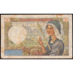 F 19-15 - 02/10/1941 - 50 francs - Jacques Coeur - Série E.125 - Etat : B+