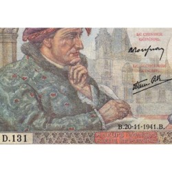 F 19-16 - 20/11/1941 - 50 francs - Jacques Coeur - Série D.131 - Etat : TB+