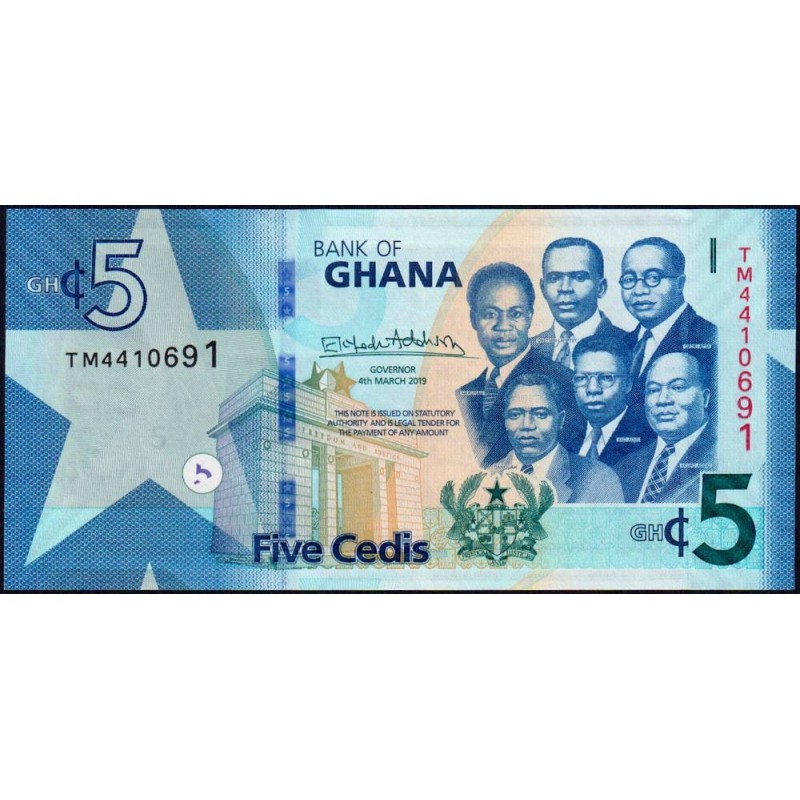 Ghana - Pick 46a - 5 cedis - Série TM - 04/03/2019 - Etat : NEUF