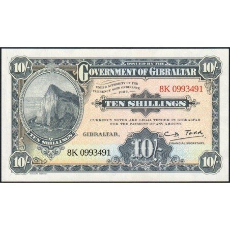 Gibraltar - Pick 41 - 10 shillings (50 pence) - Série 8K - 2018 - Commémoratif - Etat : NEUF