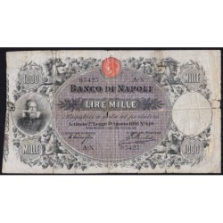 Banco di Sicilia - Pick S 854 - 1'000 lire - Série A-X - 22/10/1903 - Etat : B