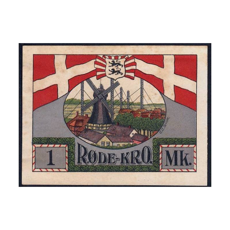Danemark - Notgeld - Ville de Rodekro - 1 mark - 01/04/1920 - Etat : SUP+