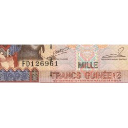 Guinée - Pick 37 - 1'000 francs guinéens - Série FD - 1998 - Etat : NEUF