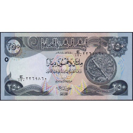 Irak - Pick 97b - 250 dinars - Série ‭ج /120 - 2018 - Etat : NEUF