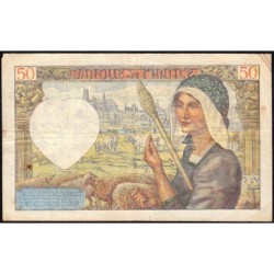 F 19-17 - 18/12/1941 - 50 francs - Jacques Coeur - Série P.149 - Etat : TB