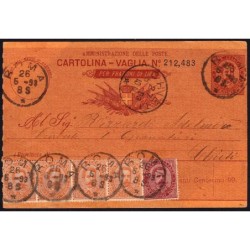 Italie - Mandat Carte - 90 centesimi - 19/05/1893 - Etat : SUP