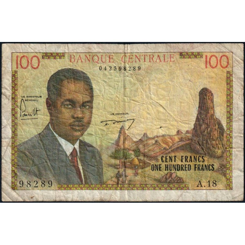 Cameroun - Pick 10 - 100 francs - Série A.18 - 1962 - Etat : B+