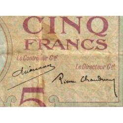 Madagascar - Pick 35b - 5 francs - Série Y.2292 - 1937 - Etat : TB