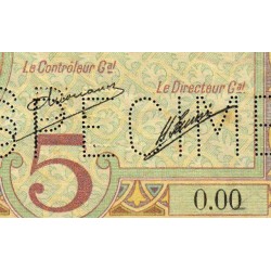 Madagascar - Pick 35as - 5 francs - Série 0.00 - 1926 - Spécimen - Etat : TTB