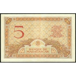 Madagascar - Pick 35b - 5 francs - Série P.1629 - 1937 - Etat : SUP