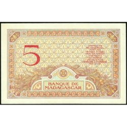 Madagascar - Pick 35b - 5 francs - Série E.2475 - 1937 - Etat : pr.NEUF