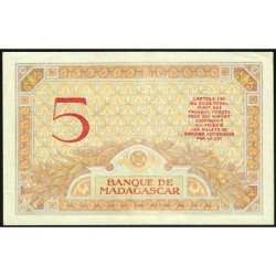 Madagascar - Pick 35b - 5 francs - Série P.2900 - 1937 - Etat : TTB+