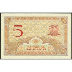 Madagascar - Pick 35b - 5 francs - Série F.3174 - 1937 - Etat : SPL