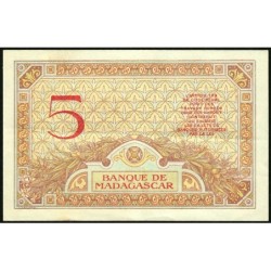 Madagascar - Pick 35b - 5 francs - Série P.3230 - 1937 - Etat : TTB+