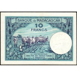 Madagascar - Pick 36b - 10 francs - Série B.1123 - 1937 - Etat : SPL