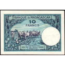 Madagascar - Pick 36b - 10 francs - Série N.1161 - 1937 - Etat : SUP+
