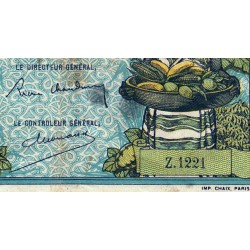 Madagascar - Pick 36b - 10 francs - Série Z.1221 - 1937 - Etat : B+