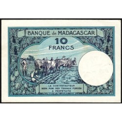 Madagascar - Pick 36b - 10 francs - Série Q.1269 - 1937 - Etat : SUP+