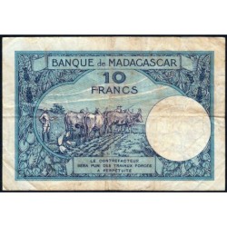 Madagascar - Pick 36b - 10 francs - Série Z.1552 - 1937 - Etat : TB-