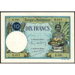 Madagascar - Pick 36b - 10 francs - Série R.1587 - 1937 - Etat : SUP+