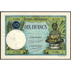 Madagascar - Pick 36c - 10 francs - Série U.1794 - 1948 - Etat : TTB