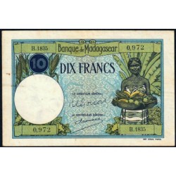 Madagascar - Pick 36c - 10 francs - Série H.1835 - 1948 - Etat : TB+