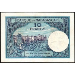 Madagascar - Pick 36c - 10 francs - Série T.1987 - 1948 - Etat : SUP+